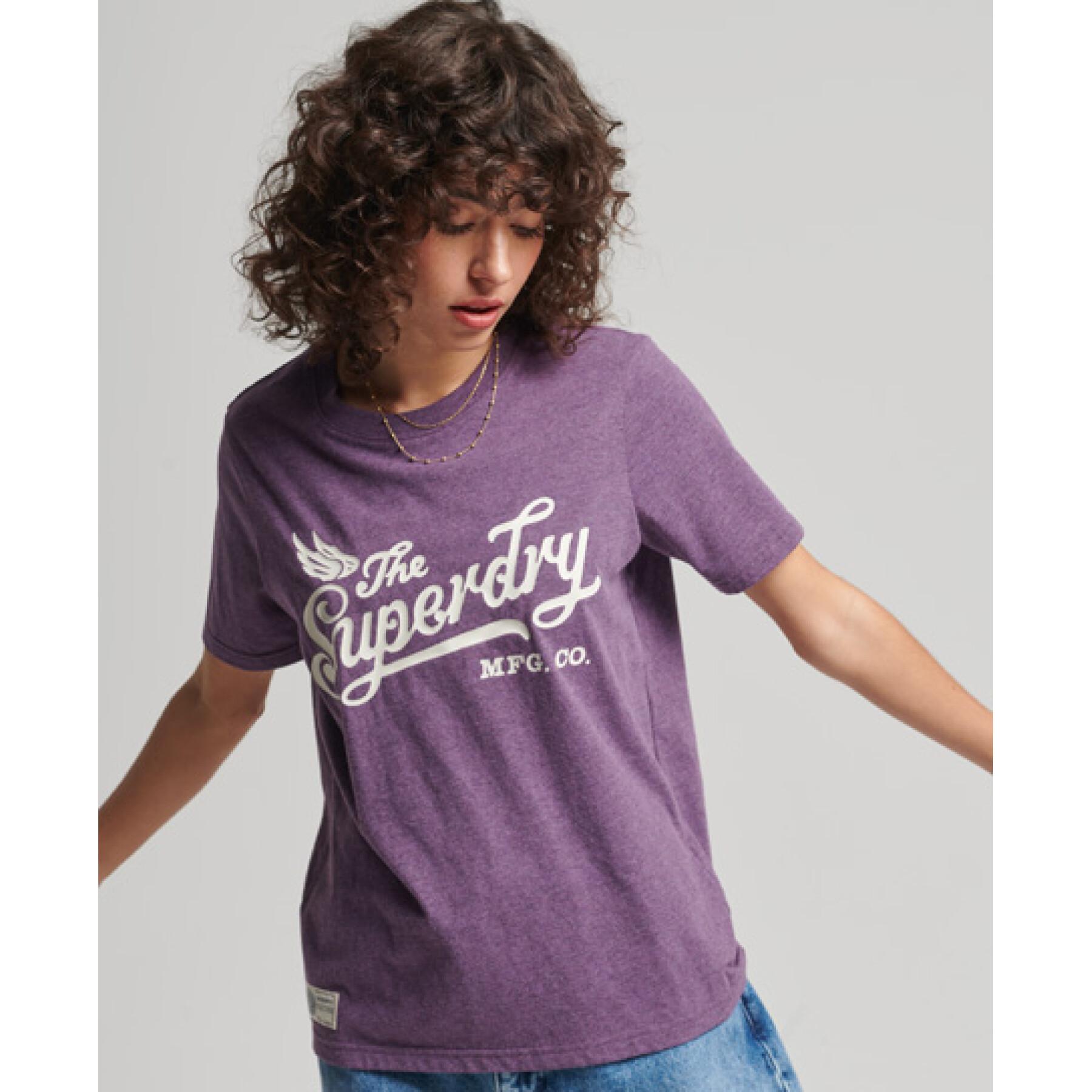 Women's short sleeve T-shirt Superdry Vintage Script Style College