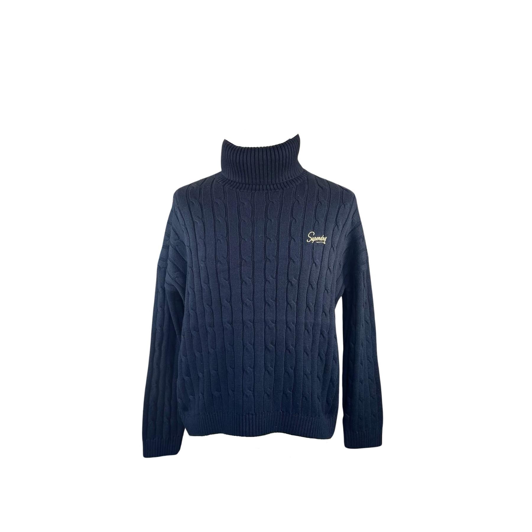 Women's round neck sweater Superdry Cable