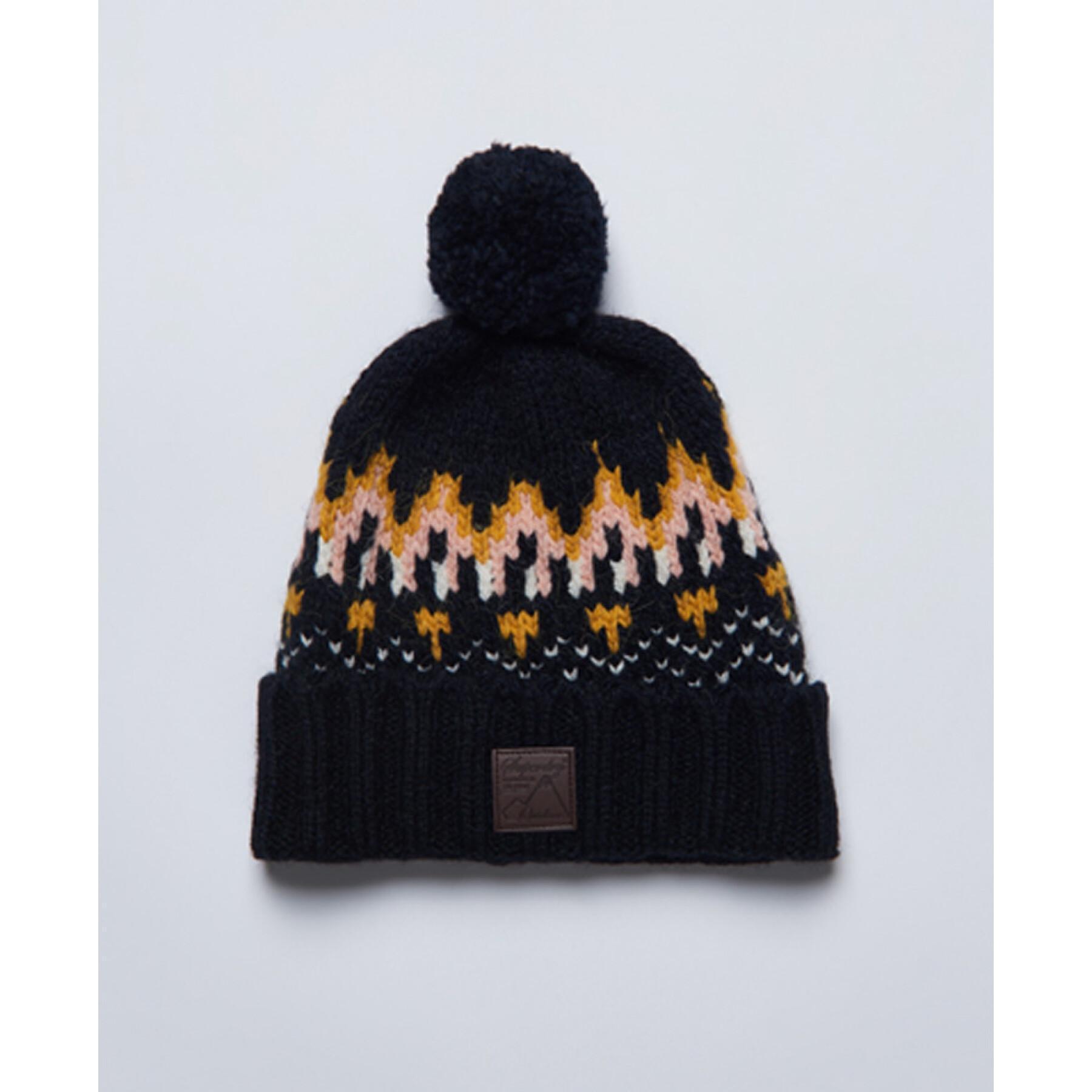 Women's knitted hat Superdry Intarsia