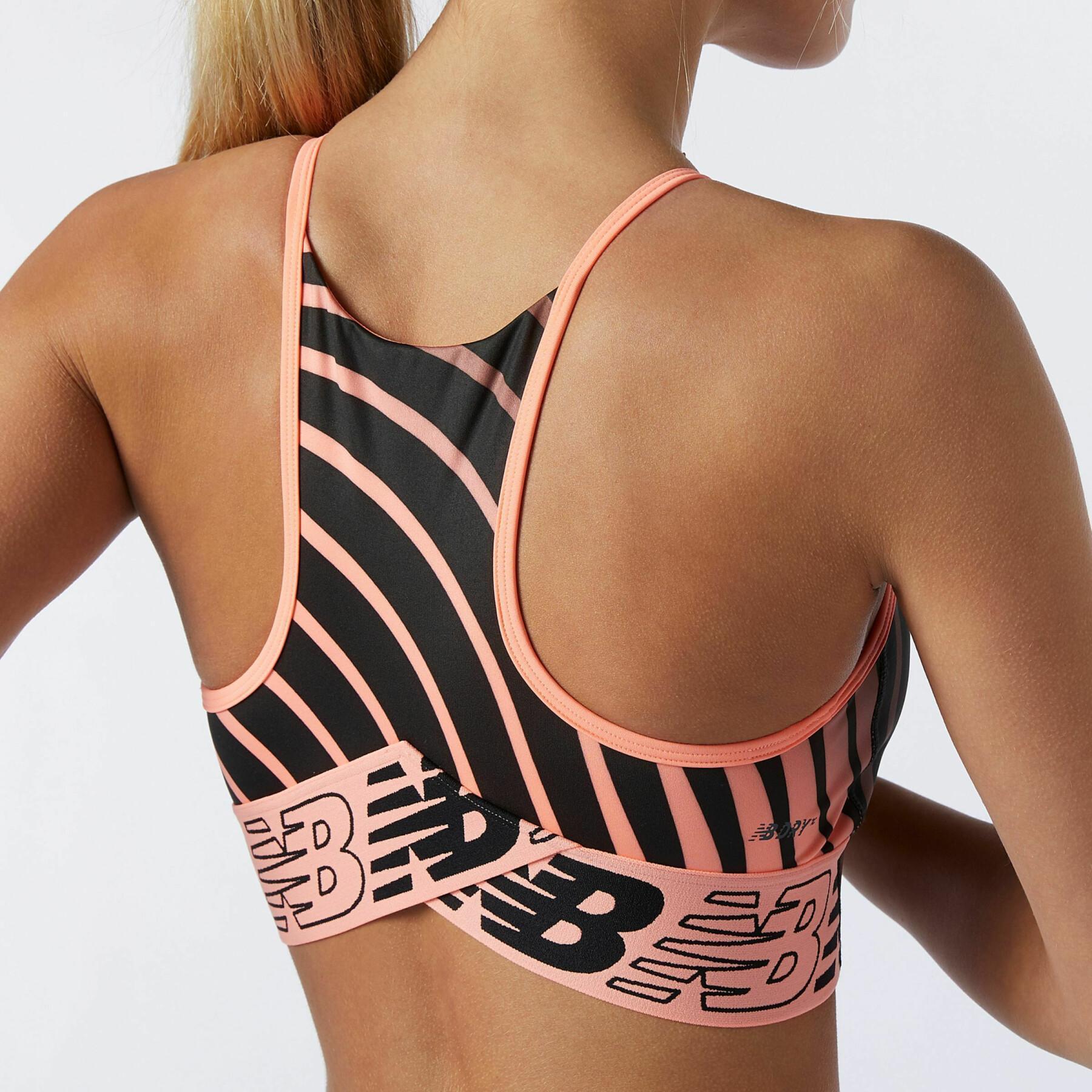 Women's crop top swimsuit New Balance relentless printed