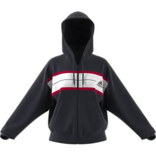 Women's loose-fitting striped hoodie adidas Essentials