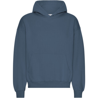 Oversized hooded sweatshirt Colorful Standard Organic Petrol Blue