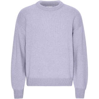 Oversized round-neck sweater Colorful Standard Soft Lavender