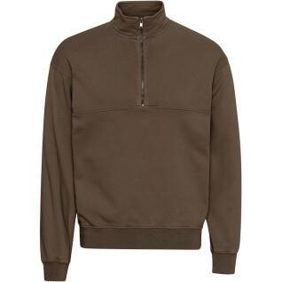 Sweatshirt 1/4 zip Colorful Standard Organic cedar brown