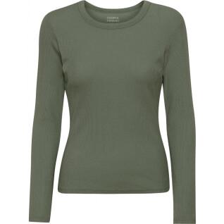 Women's long sleeve ribbed T-shirt Colorful Standard Organic dusty olive