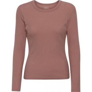 Women's long sleeve ribbed T-shirt Colorful Standard Organic rosewood mist