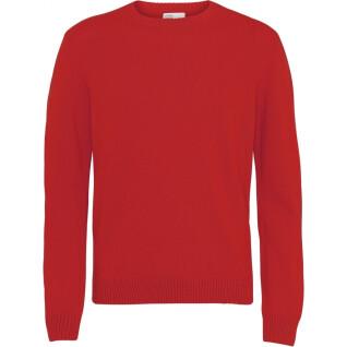 Wool round neck sweater Colorful Standard Classic Merino scarlet red