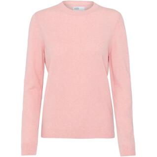 Women's wool round neck sweater Colorful Standard light merino faded pink