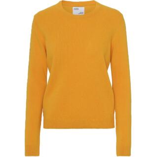 Women's wool round neck sweater Colorful Standard Classic Merino burned yellow