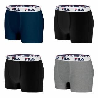 Set of 4 assorted cotton boxers for kids Fila
