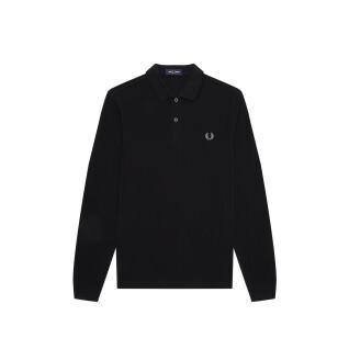 Plain long-sleeved polo shirt Fred Perry