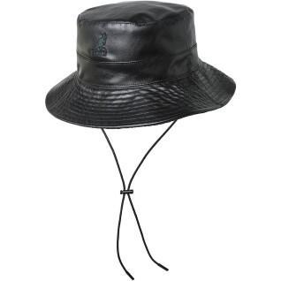 Reversible faux leather Kangol bucket hat