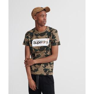 T-Shirt with camouflage print on the whole core logo tag Superdry