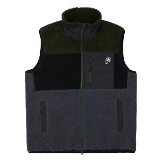 Vest with zip Penfield bear colour block borg thru
