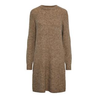 Dress with long o-neck sleeves for women Pieces Ellen