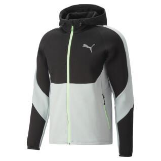 Sweatshirt zipped hooded Puma Evostripe