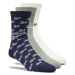 Set of 3 pairs of mid-calf socks classics Reebok