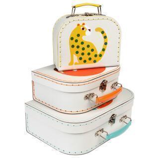 Set of 3 suitcases for children Rex London Wild Wonders