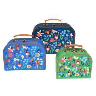 Set of 3 suitcases for children Rex London Fairies In The Garden