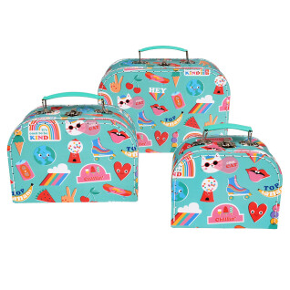 Set of 3 suitcases for children Rex London Top Banana