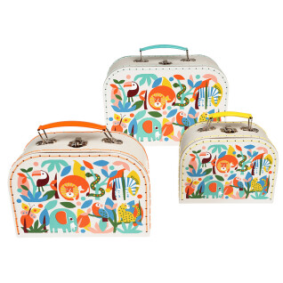 Set of 3 suitcases for children Rex London Wild Wonders