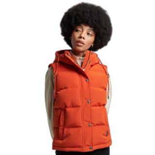 Sleeveless Hooded  Puffer Jacket vintage woman Superdry Everest