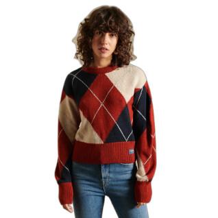 Women's patterned crew neck sweater Superdry