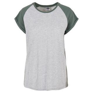 Women's T-shirt Urban Classics contrast raglan large size