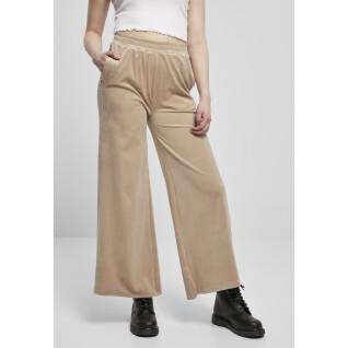 Women's trousers Urban Classics high waist straight velvet (GT)