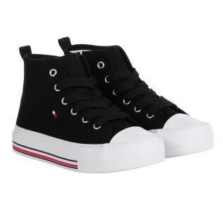 Women's high top sneakers Tommy Hilfiger Black
