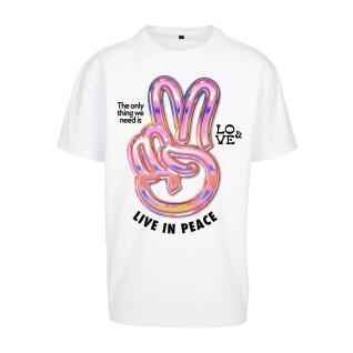 T-shirt Urban Classics Live in Peace Oversize