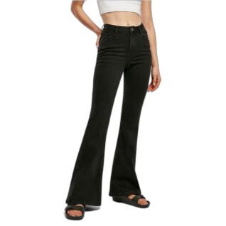 Women's high waist jeans Urban Classics Organic Flared Denim
