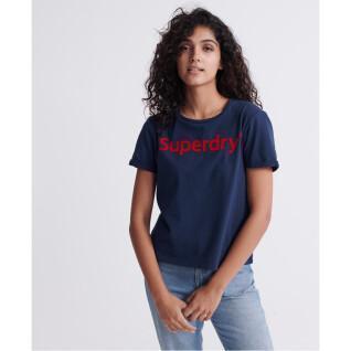 Straight flocked T-shirt for women Superdry