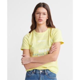 Women's organic cotton contour T-shirt Superdry Premium Goods Label