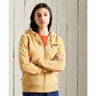 Women's classic zip-up hoodie Superdry Orange Label