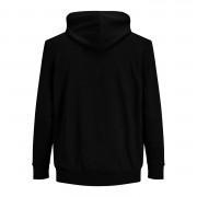 Hooded zip sweatshirt large size Jack & Jones Basic Noir