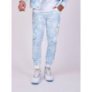 Abstract cloud print cargo jeans Project X Paris tie & dye