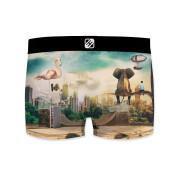 Boxer printed with surreal skate and surf elephant Freegun
