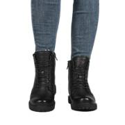 Furry lace-up boots for women Blackstone WL02