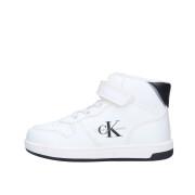 Lace-up/velcro sneakers for kids Calvin Klein white/black