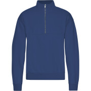1/4 zip sweatshirt Colorful Standard Organic Marine Blue