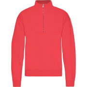 1/4 zip sweatshirt Colorful Standard Organic Red Tangerine