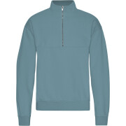 1/4 zip sweatshirt Colorful Standard Organic Stone Blue