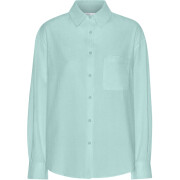 Women's oversize shirt Colorful Standard Organic Teal Blue