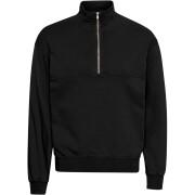 Sweatshirt 1/4 zip Colorful Standard Organic deep black