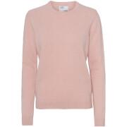 Women's wool round neck sweater Colorful Standard Classic Merino faded pink
