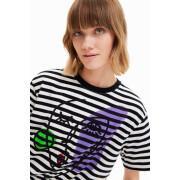 T-shirt stripes face woman Desigual Arty