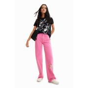 Pink Panther contrast t-shirt for women Desigual