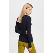 Women's long-sleeve rib-knit T-shirt Esprit Heritage