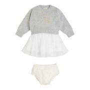 Baby girl long sleeve dress + jersey panties set Guess
